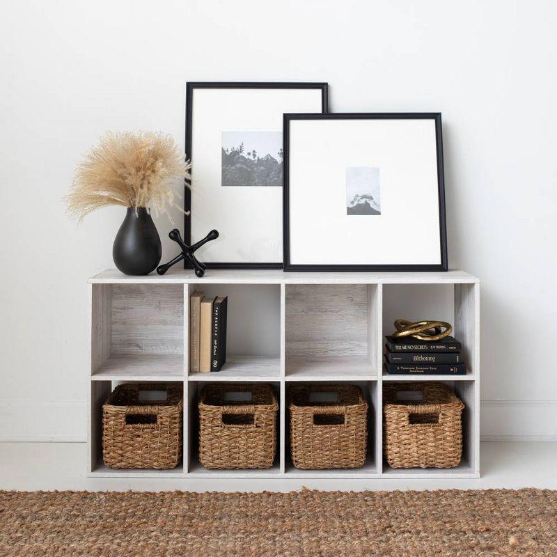 47.05" Paxberry 8 Cube Organizer Whitewash - Signature Design by Ashley: Modern Bookshelf, Storage Cubbies