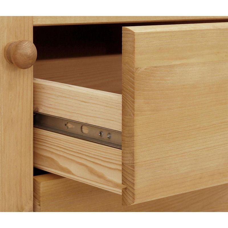 RealRooms Chester Sideboard with 3 Drawers and 2 Cabinets, Stained Brown
