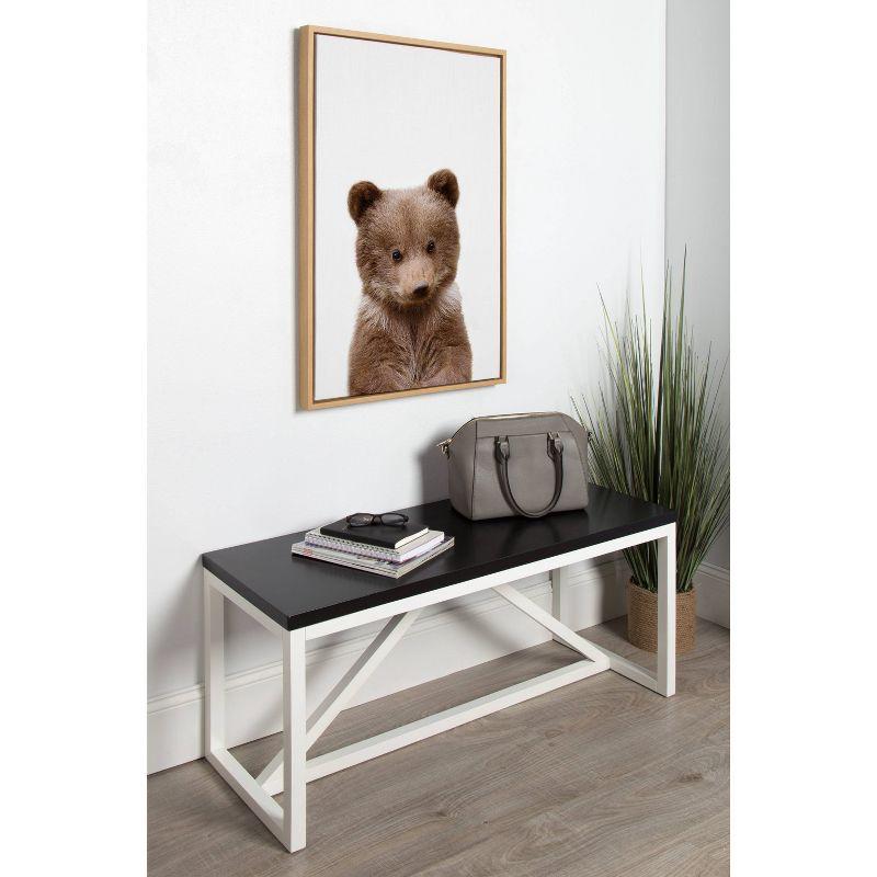 Kate & Laurel All Things Decor 23"x33" Sylvie Baby Bear Framed Canvas by Amy Peterson Natural: Nursery Wall Art