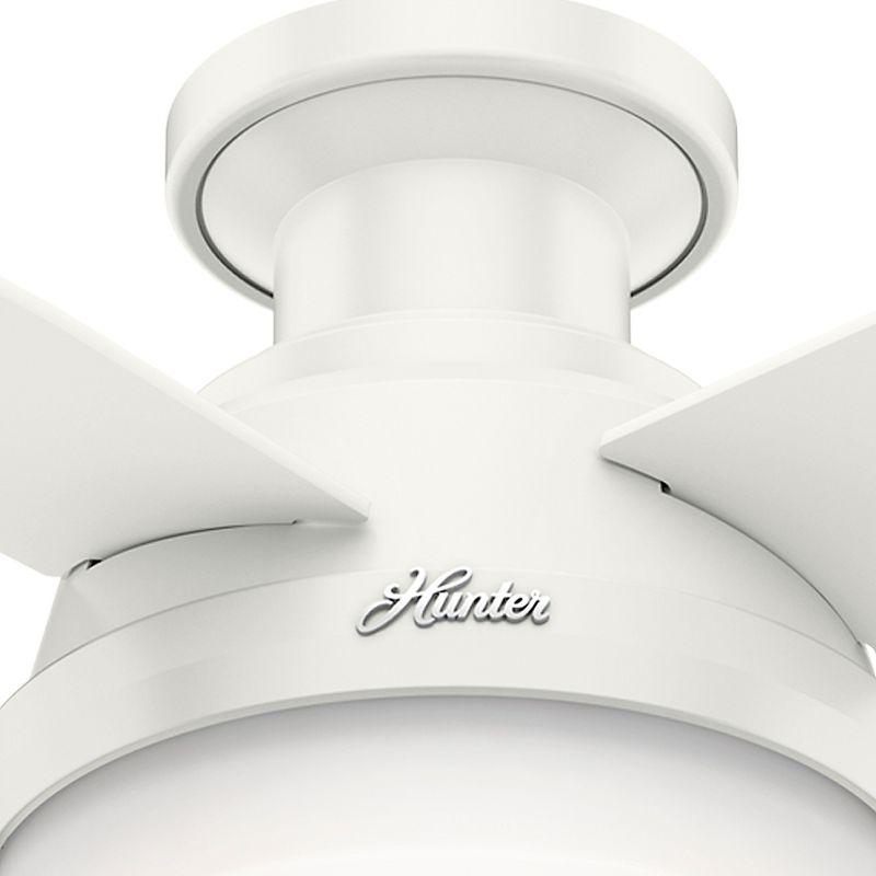 Dempsey Low Profile 44" 4 - Blade Flush Mount Ceiling Fan with Lights and Remote