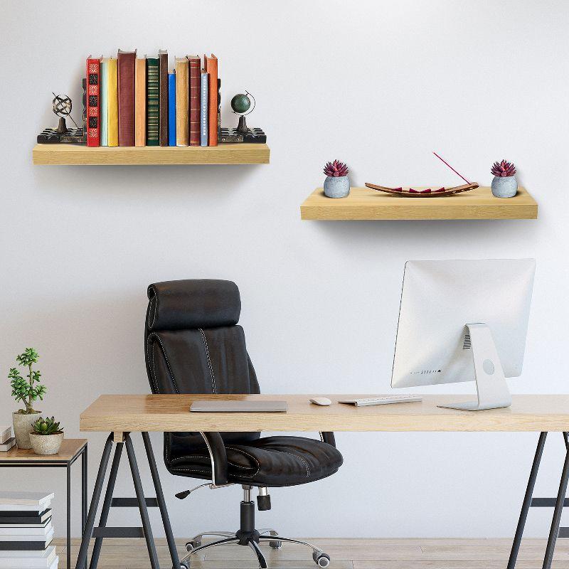 Maple Wood Floating Shelves for Living Room and Kitchen