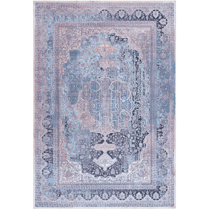 Elysian 9' x 12' Off-White and Light Blue Hand-Knotted Area Rug