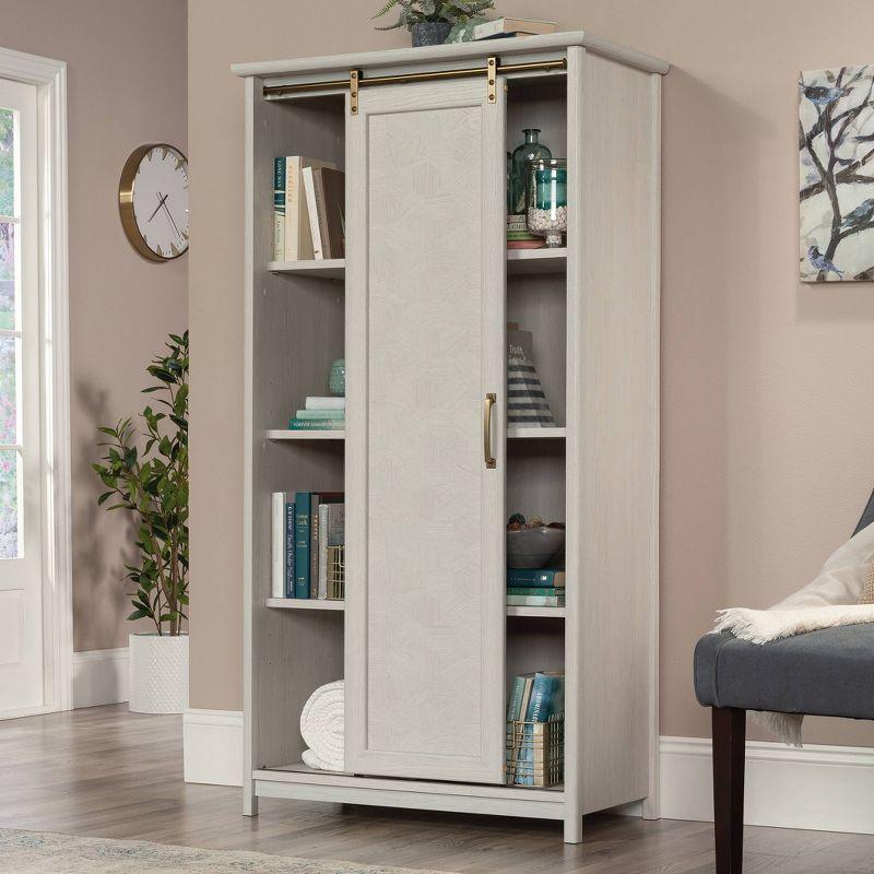 Glacier Oak Freestanding Storage Cabinet with Adjustable Shelving