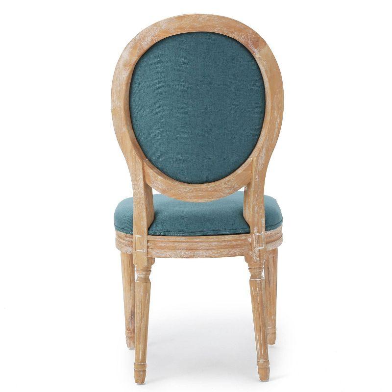 Christopher Knight Home Set of 2 Phinnaeus Dining Chair Dark Teal : Upholstered, Rubberwood Frame, 250lb Capacity