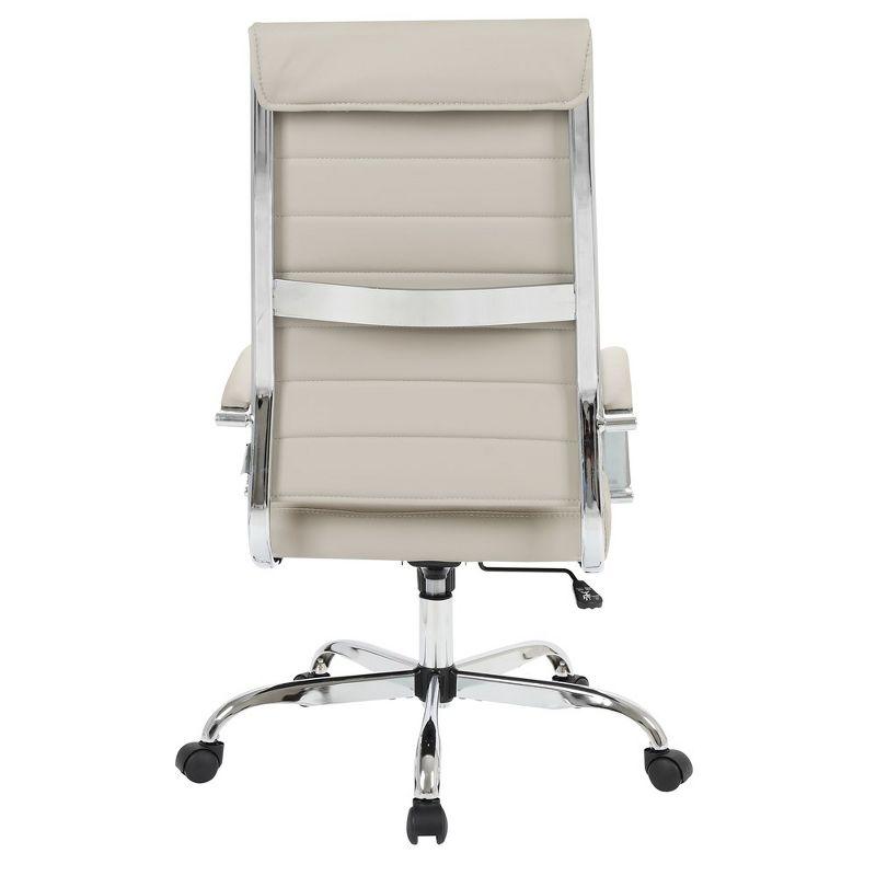 LeisureMod Benmar Modern High Back Leather Office Chair