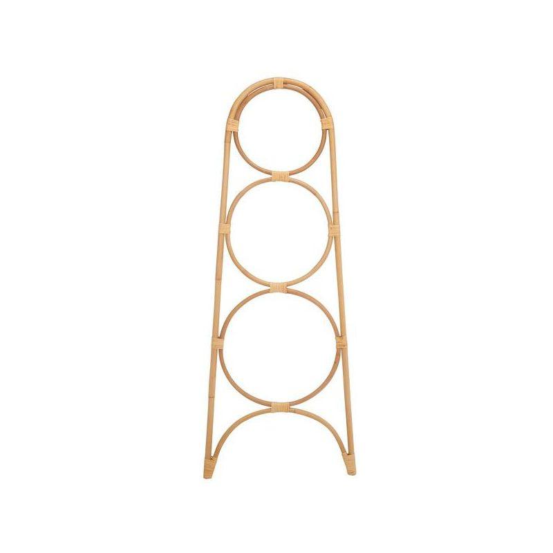 Natural Rattan 3-Tier Wall Mounted Towel Hanger