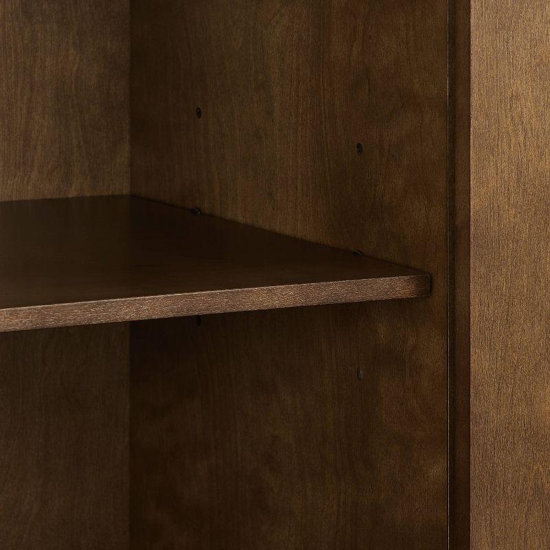 Byron Media Console Brown/Black - Crosley: Sliding Door, Adjustable Shelf, Cable Management