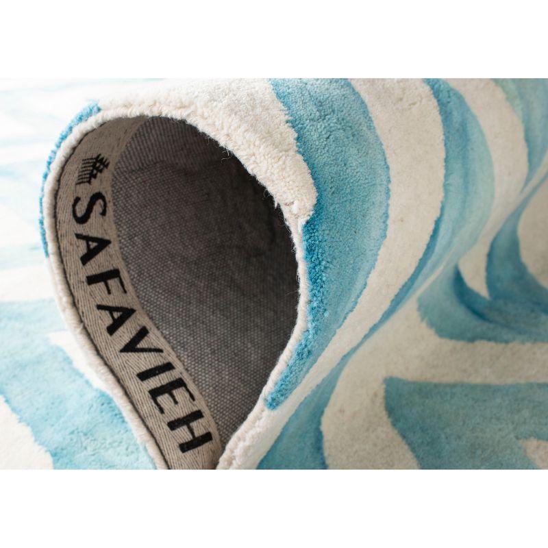 Dip Dye DDY715 Hand Tufted Runner Rug - Ivory/Turquoise - 2'3"x8' - Safavieh.