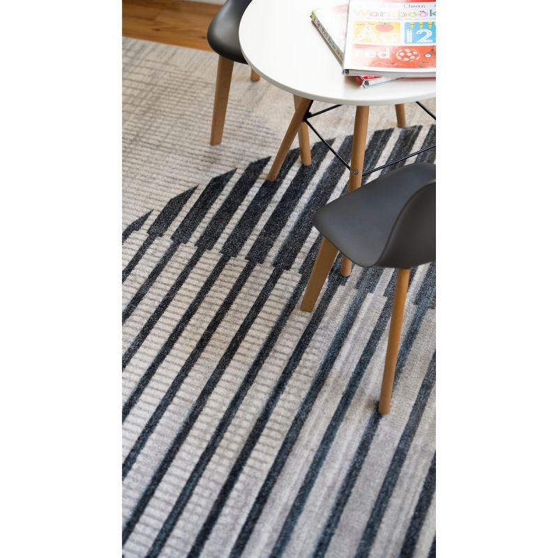 Nourison Washable Astra Semi Circles Mid-Century Modern Indoor Flatweave Area Rug