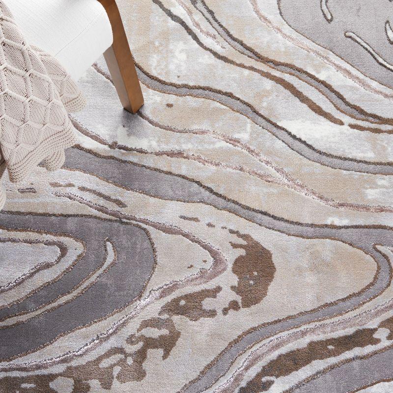 Wade Logan® Swindle Abstract Gray/Beige Area Rug