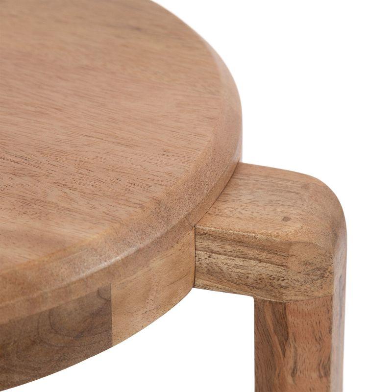 Kate and Laurel Stuart Wood Side Table, 14x14x20, Natural