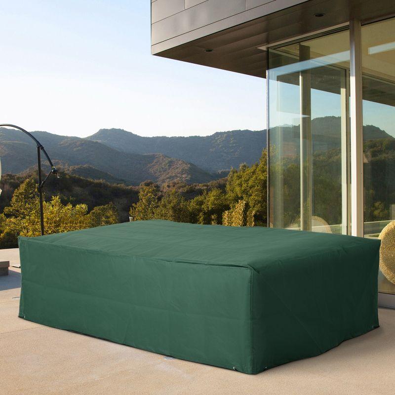 Midsized Forest Green Sun Resistant Outdoor Furniture Cover