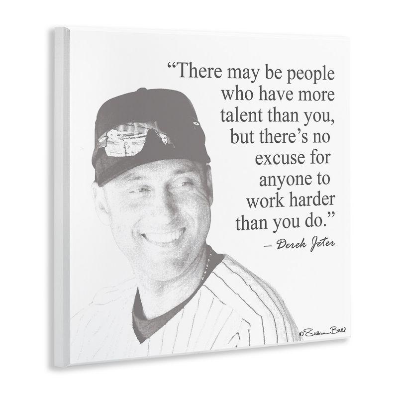 Stupell Industries Work Hard Derek Jeter Quote, 12" x 12"