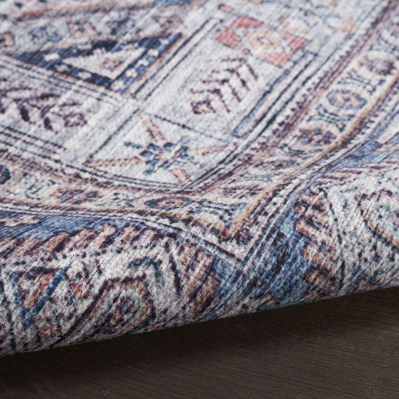 Nourison Washable Brilliance 7'10" x 9'10" Blue/Multi Vintage Indoor Rug