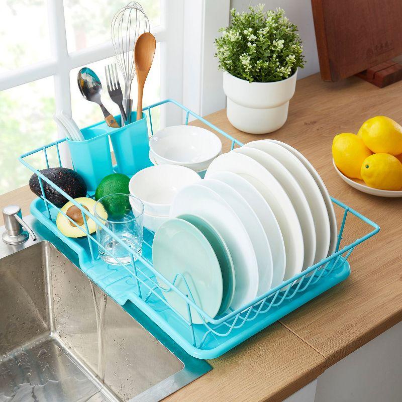 Red Barrel Studio® Steel 3-Piece Large Dish Drainer by Sweet Home Collection