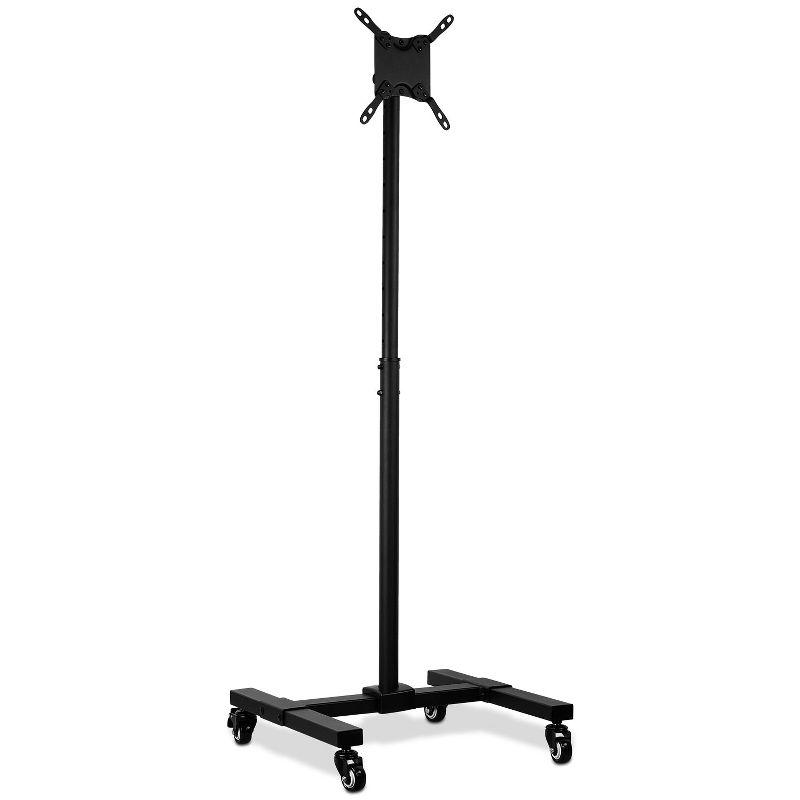 Mount-It! Height Adjustable Mobile TV Stand with Locking Wheels, Rolling Cart for 13" - 42" Flat Panel LCD LED Screens, VESA Compatible up to 200mm