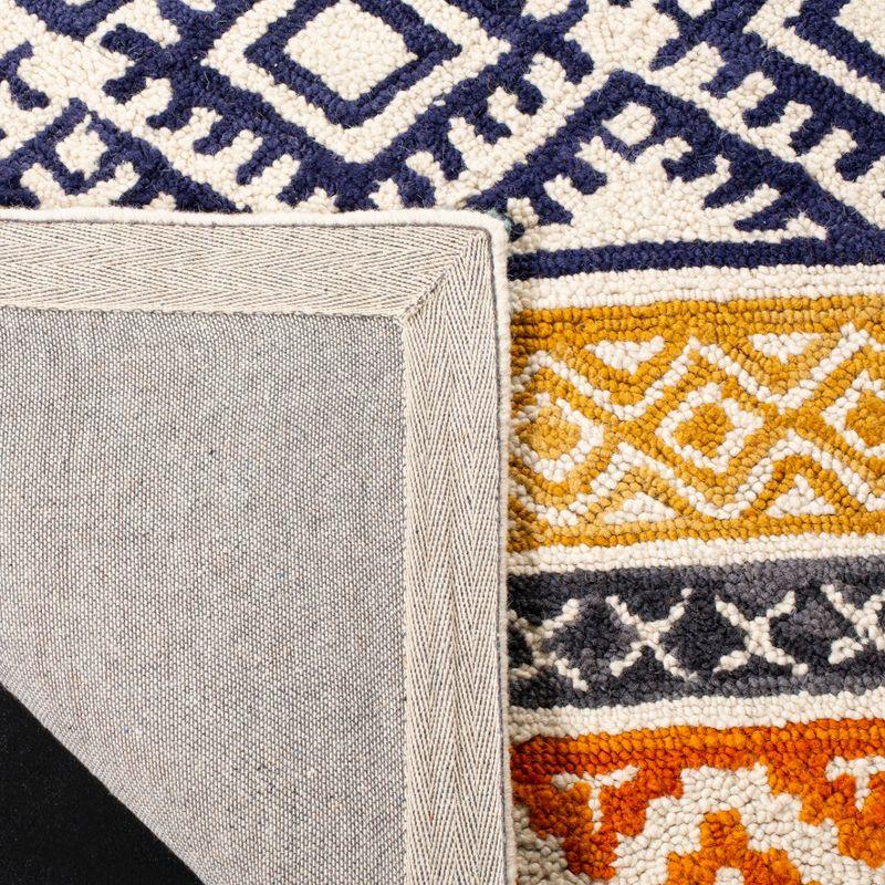 Micro-Loop MLP552 Hand Tufted Indoor Area Rug - Ivory/Rust - 5'x8' - Safavieh