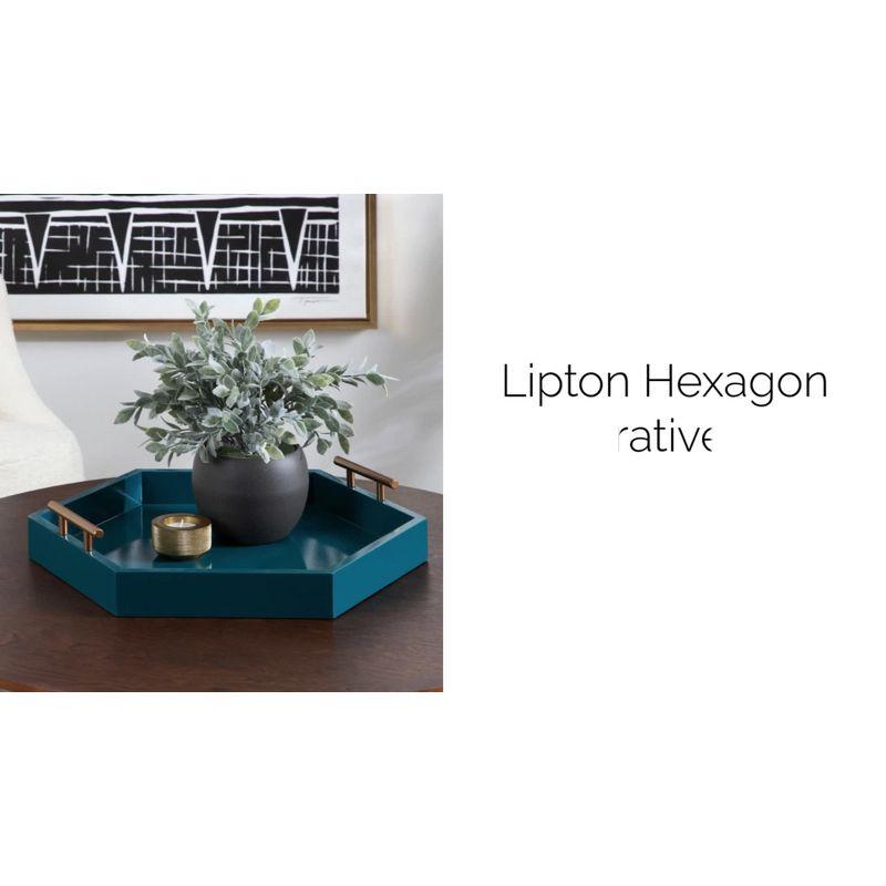 Kate and Laurel Lipton Tray, 18x18, White and Mirror