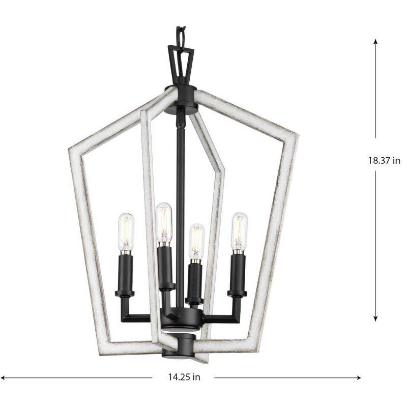 Progress Lighting 4 - Light Dimmable Square / Rectangle Chandelier