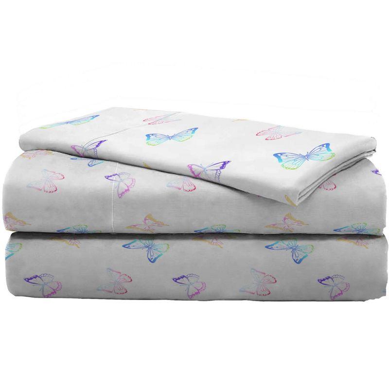 Saturday Park Saturday Park Ombre Butterflies 100% Organic Cotton Sheet Set