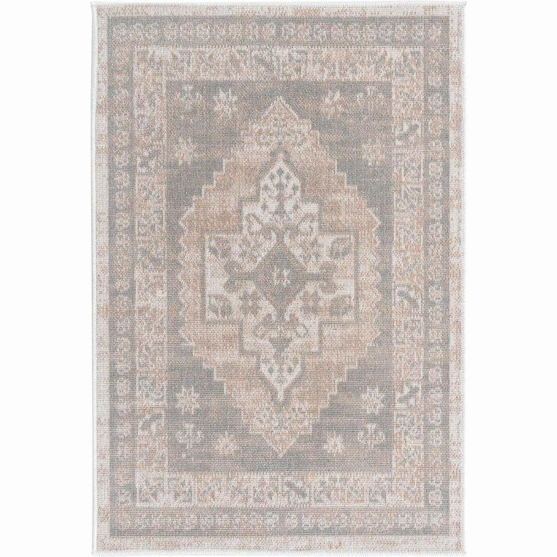 Unique Loom Whitney Collection Area Rug - Geneva (2'  x 3' 1" Rectangle Mink/Light Brown)