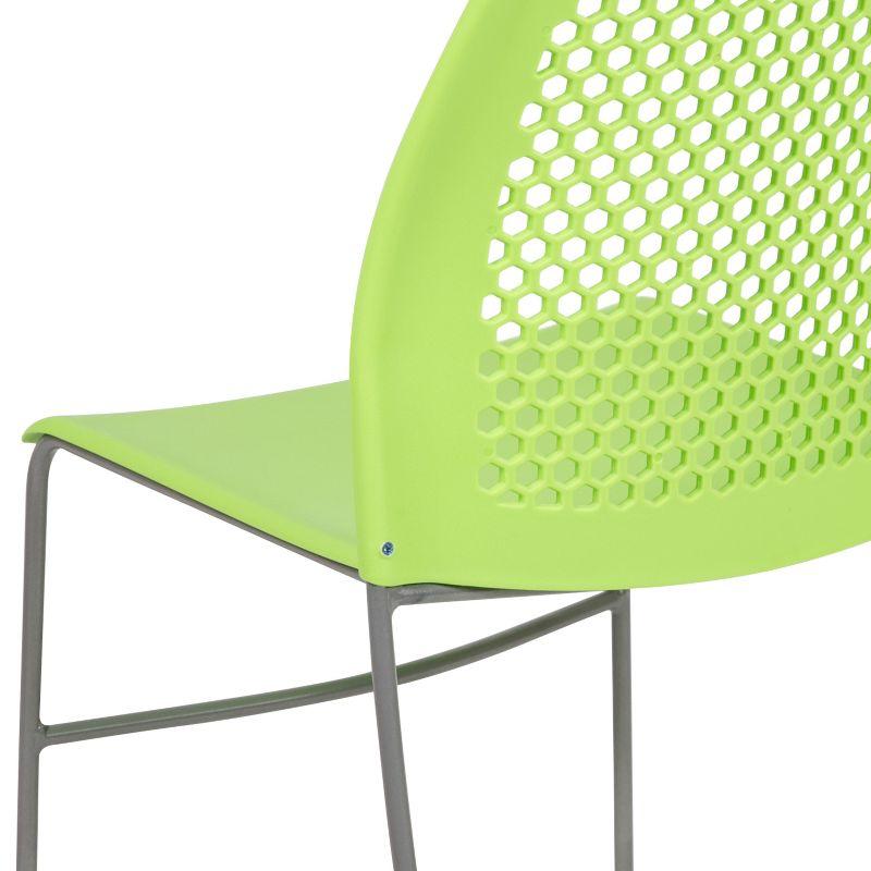 Antonia 661 lb. Capacity Stack Chair with Air-Vent Back and Powder Coated Sled Base