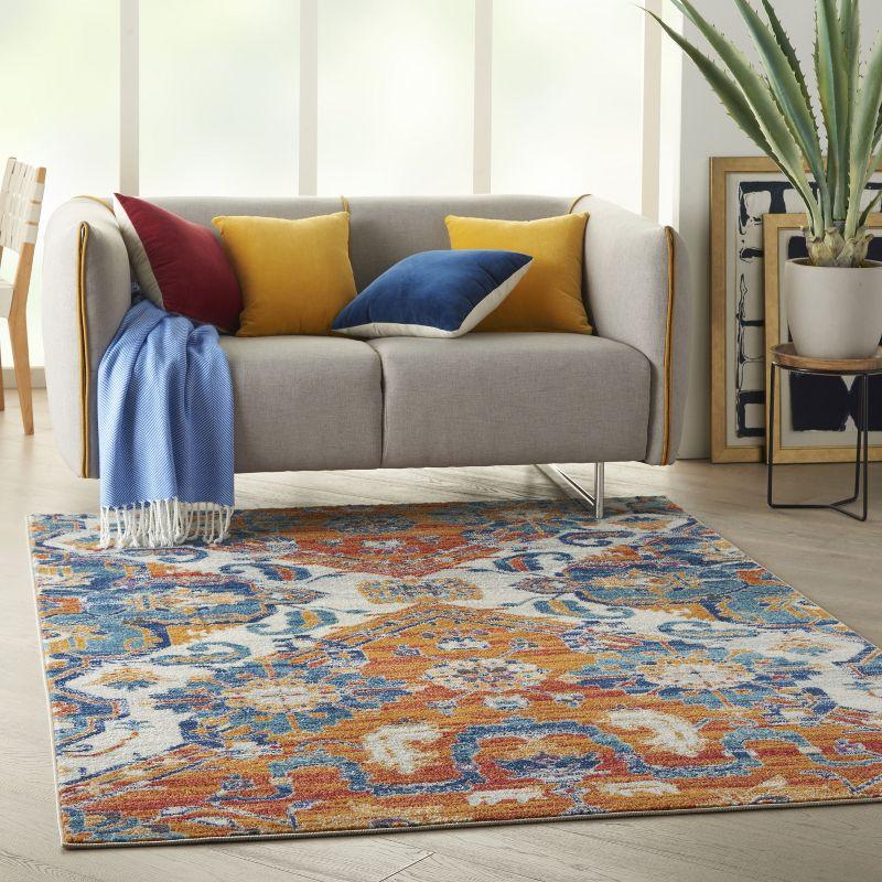 Nourison Passion Floral Geometric Indoor Rug Multicolor 3'9" x 5'9"