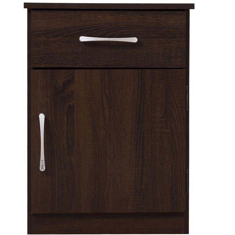 Alston Wenge 1-Drawer Nightstand with Bottom Shelf