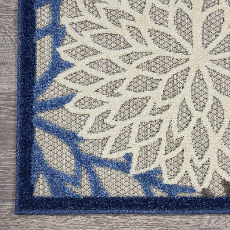 Nourison Aloha Floral 12' x 15' Blue Multicolor Tropical Indoor/Outdoor Area Rug