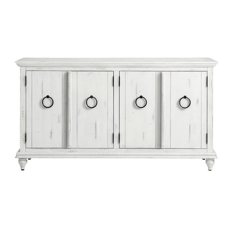 Martin Svensson Home Garden District Rustic White Solid Wood 65" TV Stand