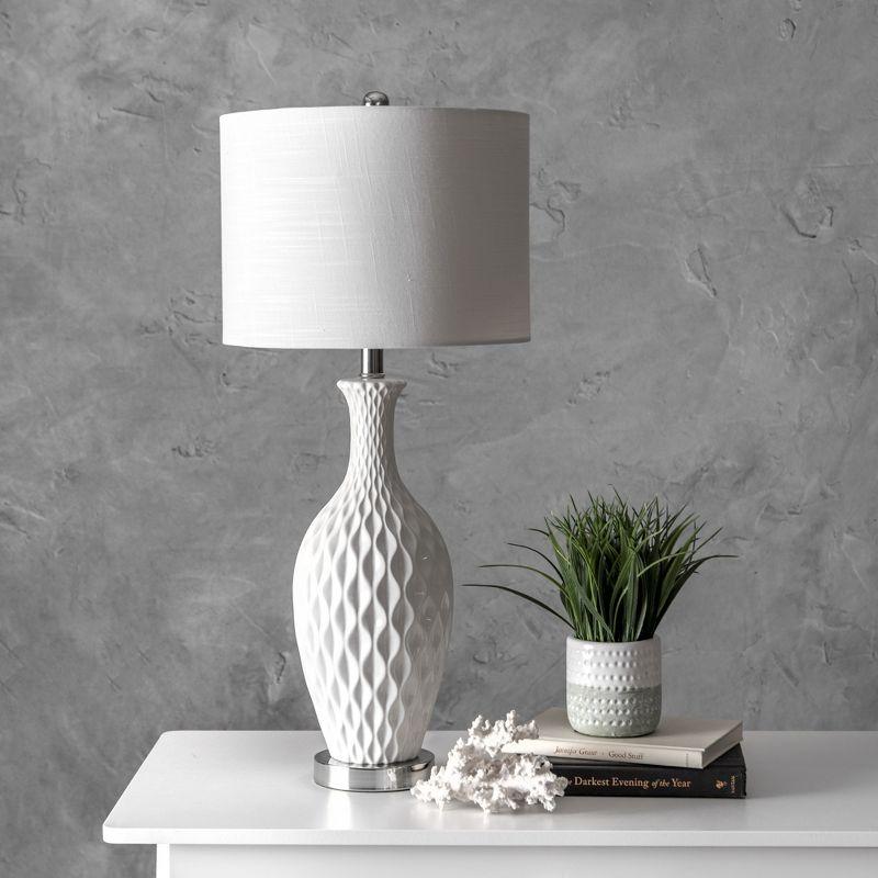 nuLOOM Irvine Ceramic 28" Table Lamp Lighting - Ivory 28" H x 13" W x 13" D