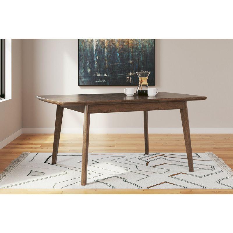 Signature Design by Ashley Contemporary Lyncott Dining Extension Table, Brown