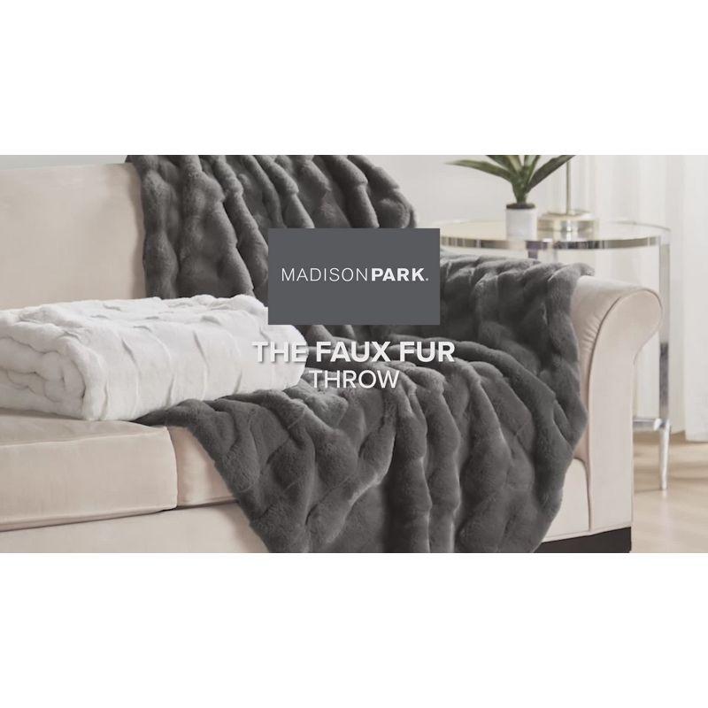 Madison Park Vivienne Faux Fur Throw