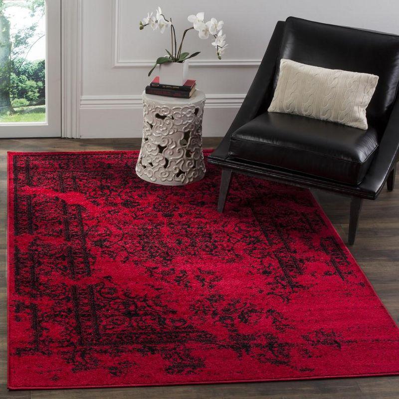 Adirondack ADR101 Power Loomed Area Rug - Red/Black - 5'1"x7'6" - Safavieh.