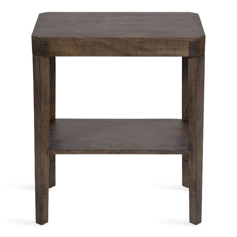 Kate and Laurel Talcott Rectangle Wood Side Table, 22x14x26, Gray