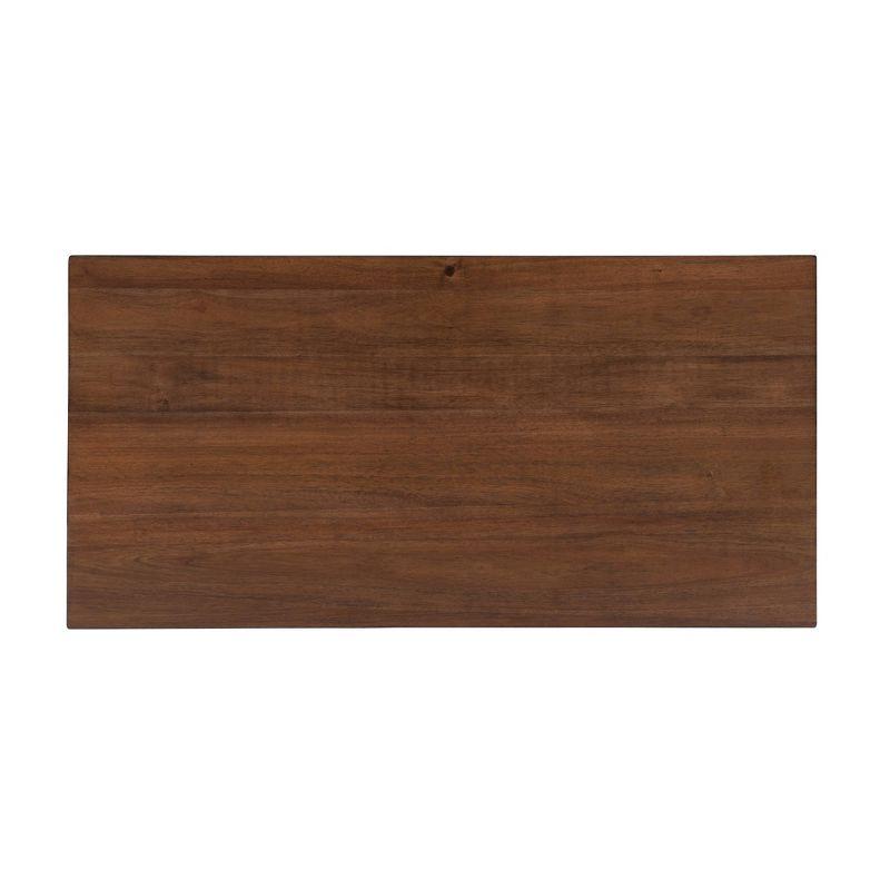 36" Claridge Transitional Counter Height Pub Table Rustic Brown - Linon: Solid Wood Base, Veneer Top