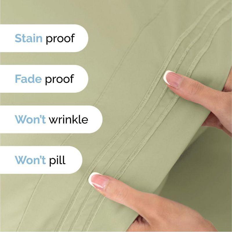 Solid 4 Piece Bed Sheet Set - Ultra Soft and Breathable Sheets - CGK Linens