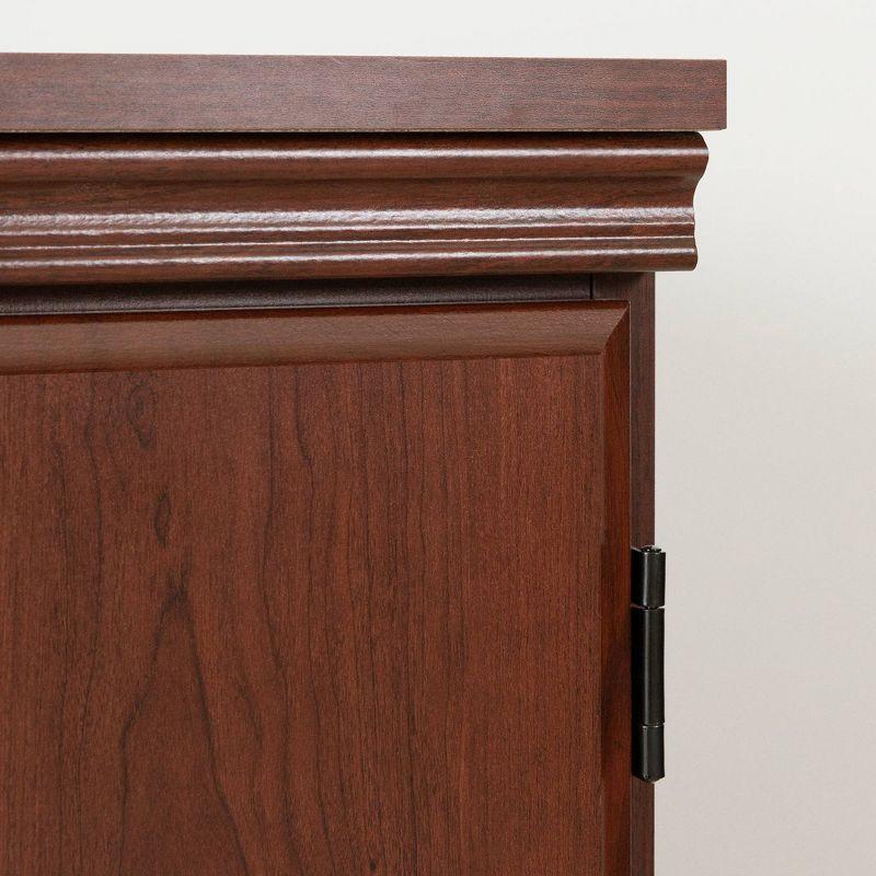 2 Door Morgan Storage Cabinet Royal Cherry - South Shore: Laminated Particleboard, Adjustable Shelves