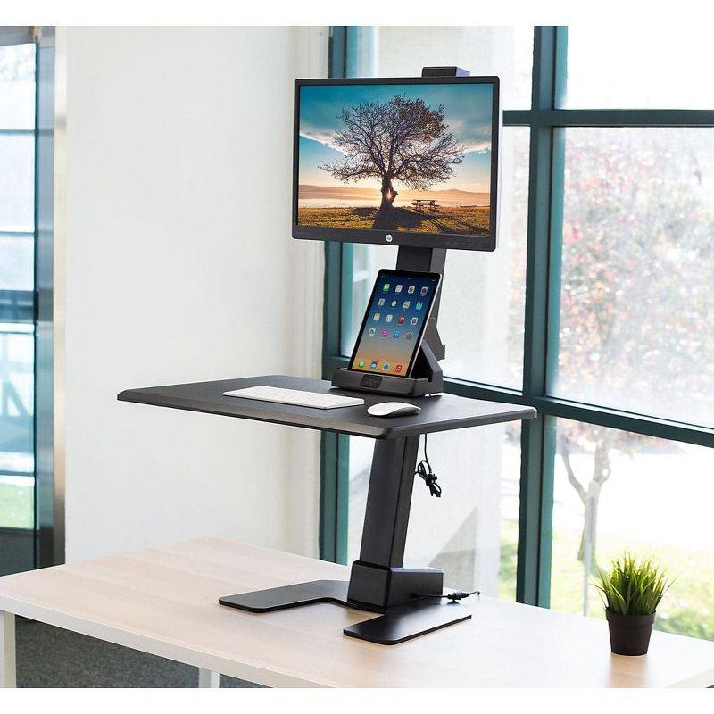 Mount-It Electric Standing Desk Converter, Tabletop Stand Desk w/ Monitor Mount, 28" Wide Platform