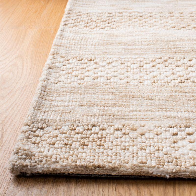 Classic Beige Flat Woven Synthetic 5' x 8' Area Rug