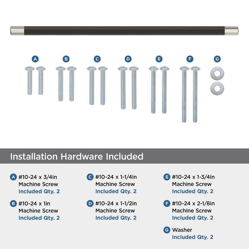 Amerock Esquire 18 inch (457mm) Center-to-Center Satin Nickel/Oil-Rubbed Bronze Appliance Pull