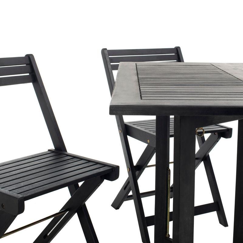 Arvin Table And 4 Chairs - Outdoor - PAT7001 - Black - Safavieh