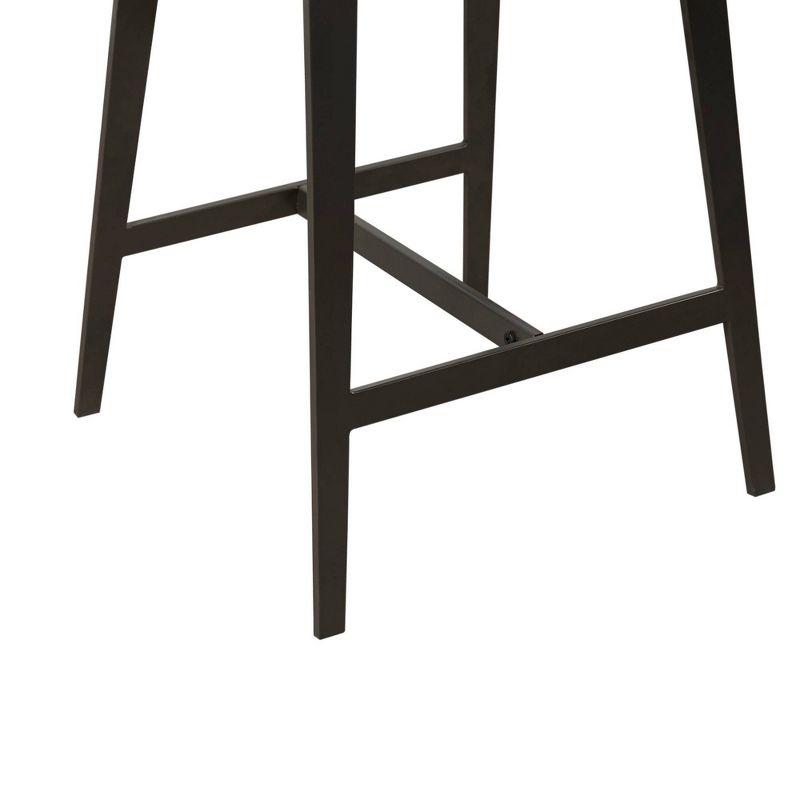 Ink+Ivy 25" Rogue Armless 360 Degree Swivel Counter Height Barstool Dusty Blue: Contemporary Design, Metal Legs, Foam Fill