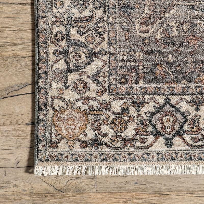 nuLOOM Harriet Vintage Medallion Fringe Area Rug