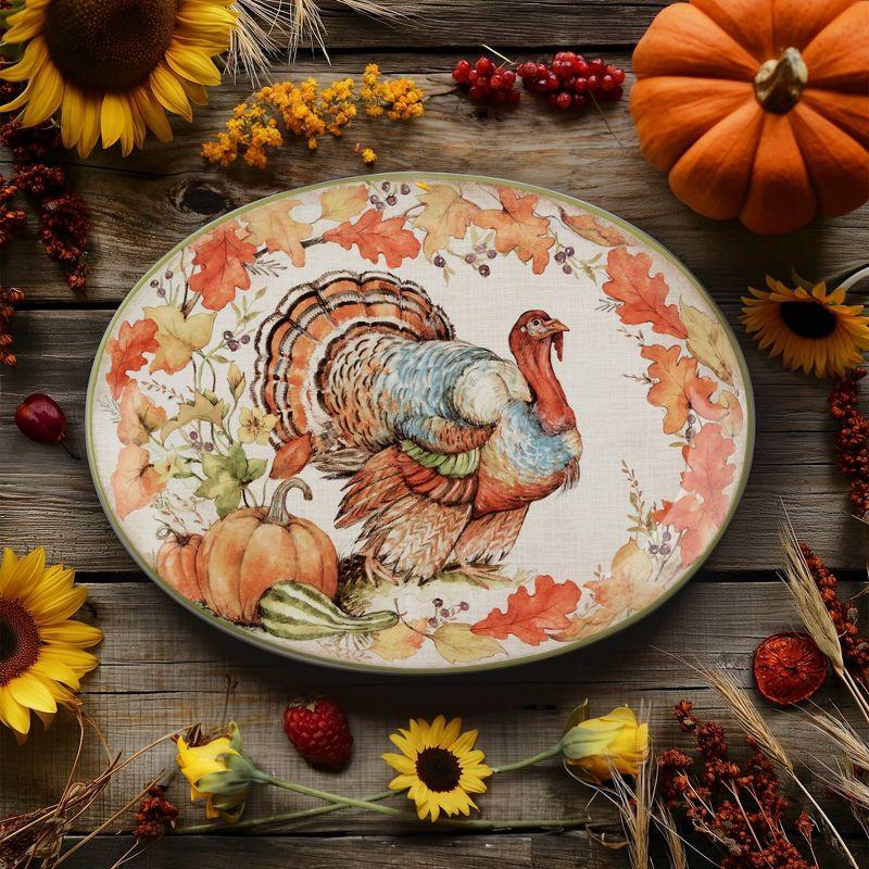 Autumn Breeze Oval Turkey Platter