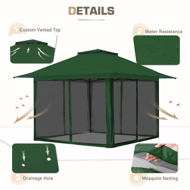 EAGLE PEAK Pop up Patio Gazebo 13 Ft. W x 13 Ft. D Metal Patio