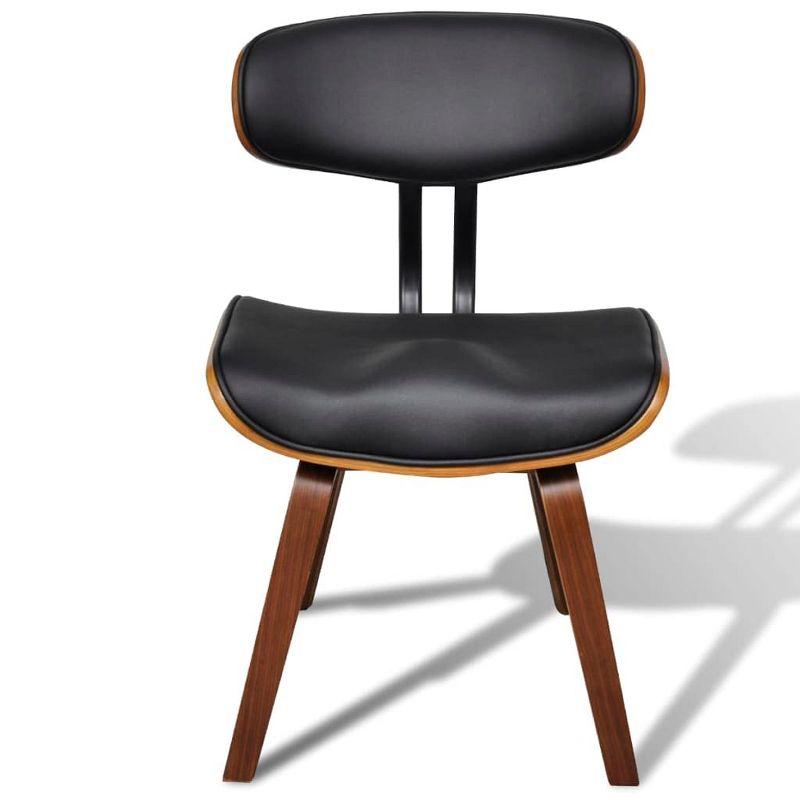 vidaXL Dining Chairs, 2 Pcs, Bent Wood and Faux Leather