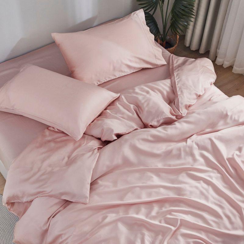 Blush Twin Organic Bamboo Viscose Deep Pocket Sheet Set