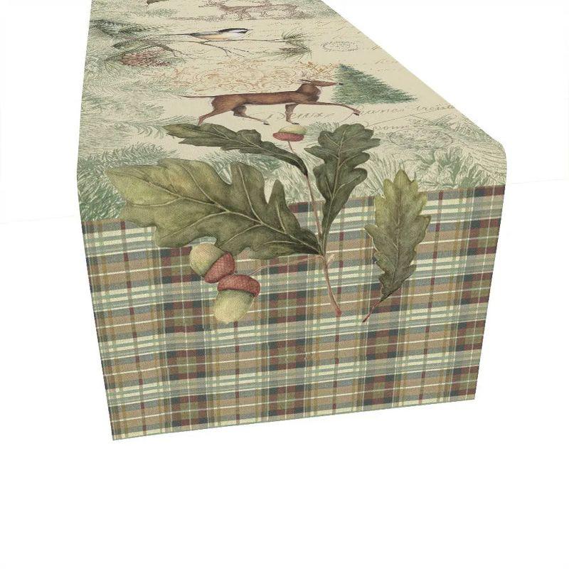 Woodland Forest Multicolor Polyester Table Runner