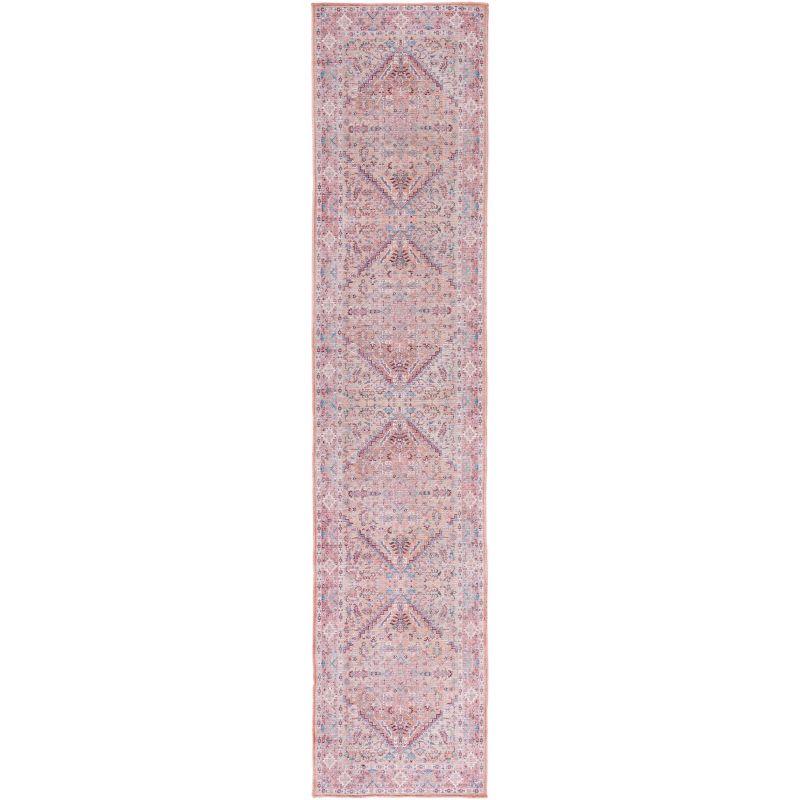 Serapi SEP515 Power Loomed Machine Washable Skid-Resistant Indoor Runner Rug - Beige/Pink - 2'x9' - Safavieh